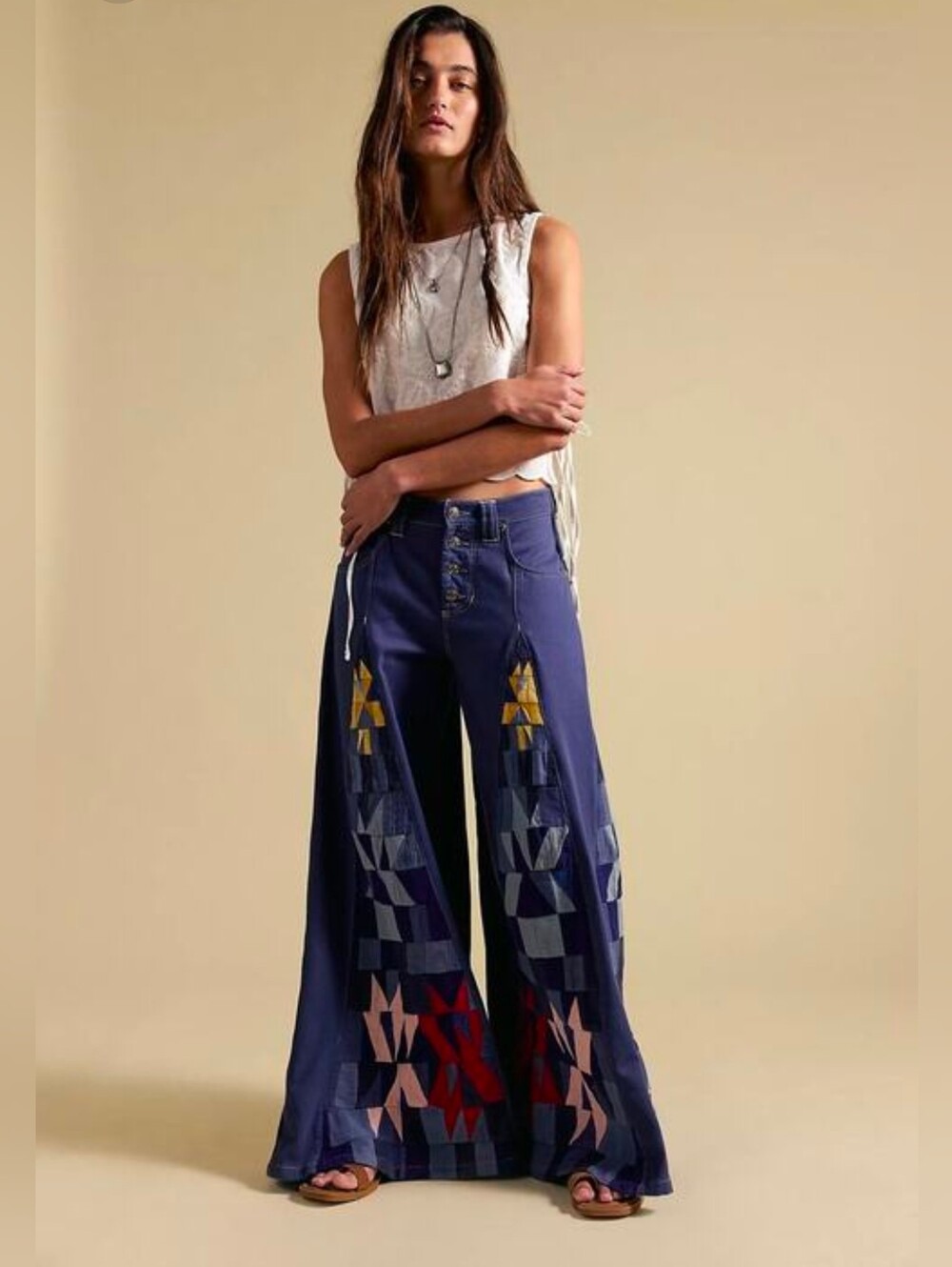 We The Free Kaleidoscope Wide Leg Jeans Size 26 SOLD OUT